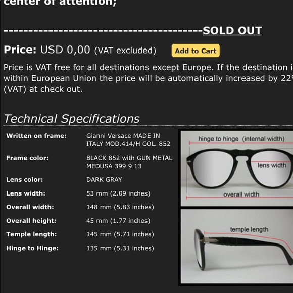 💋💋SOLD💋💋Rare Versace sunglasses 1990’s vintage - Picture 7 of 16